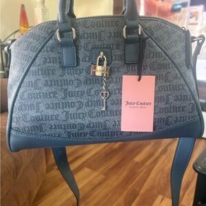 Juicy Couture Black and Gray Satchel